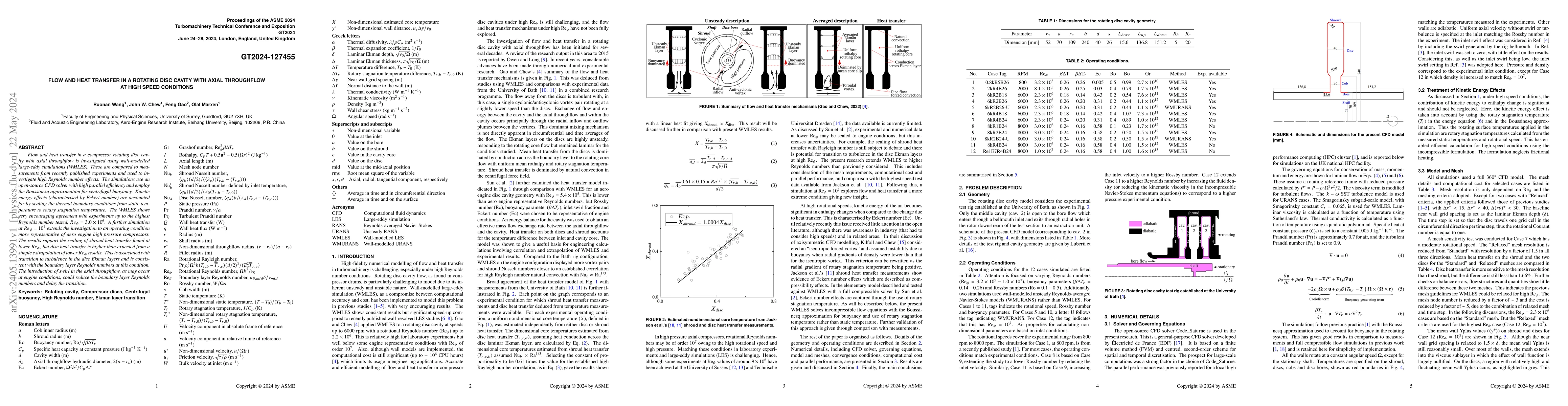 Thumbnail for Flow and Heat Transfer in a Rotating Disc Cavity With Axial Throughflow
  at High Speed Conditions
