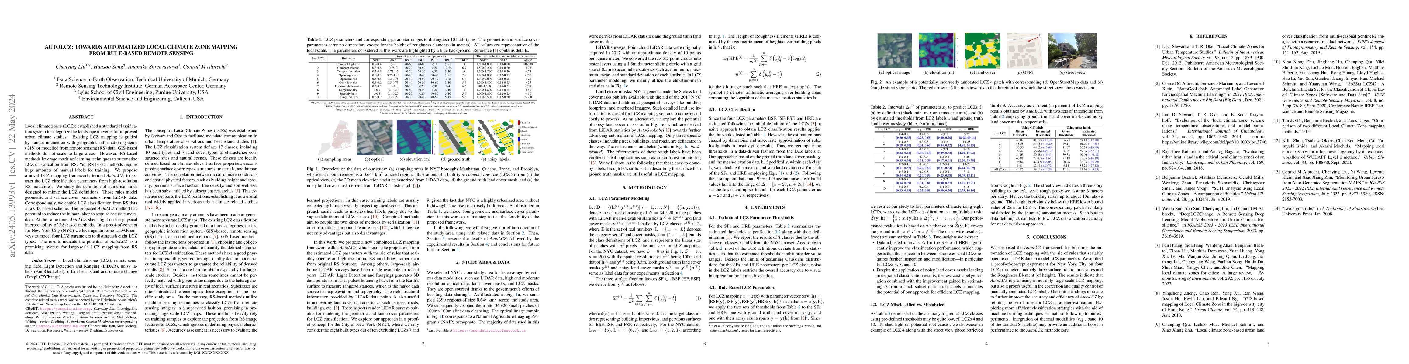 Thumbnail for AutoLCZ: Towards Automatized Local Climate Zone Mapping from Rule-Based
  Remote Sensing