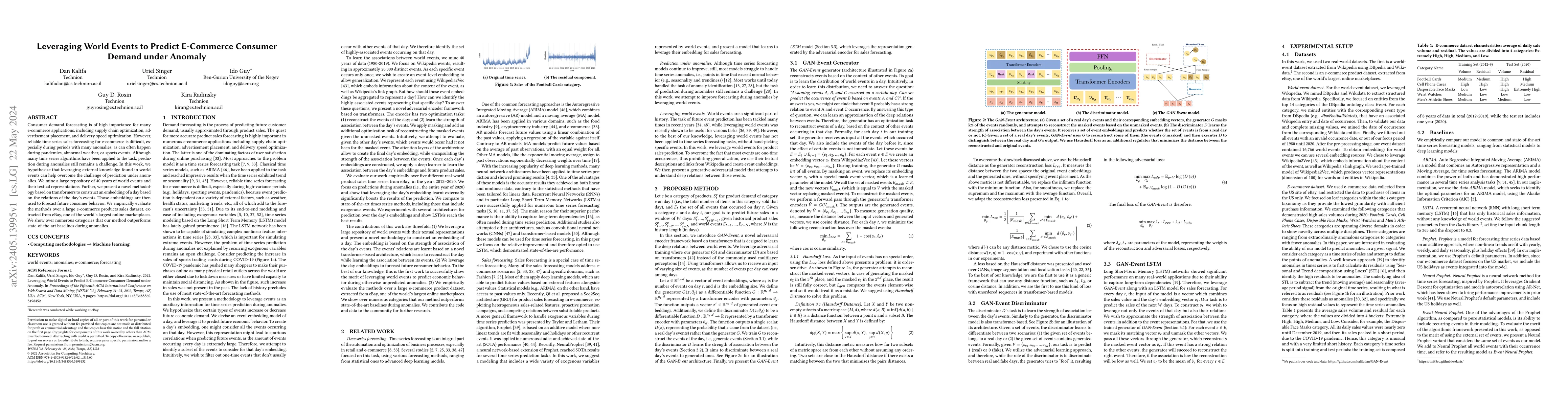 Thumbnail for Leveraging World Events to Predict E-Commerce Consumer Demand under
  Anomaly