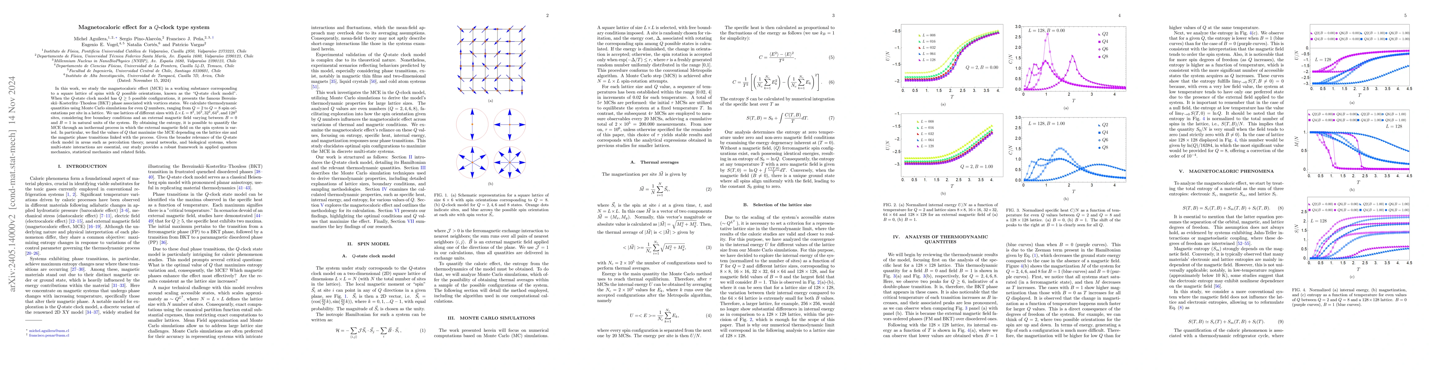 Thumbnail for Magnetocaloric effect for a $Q$-clock type system