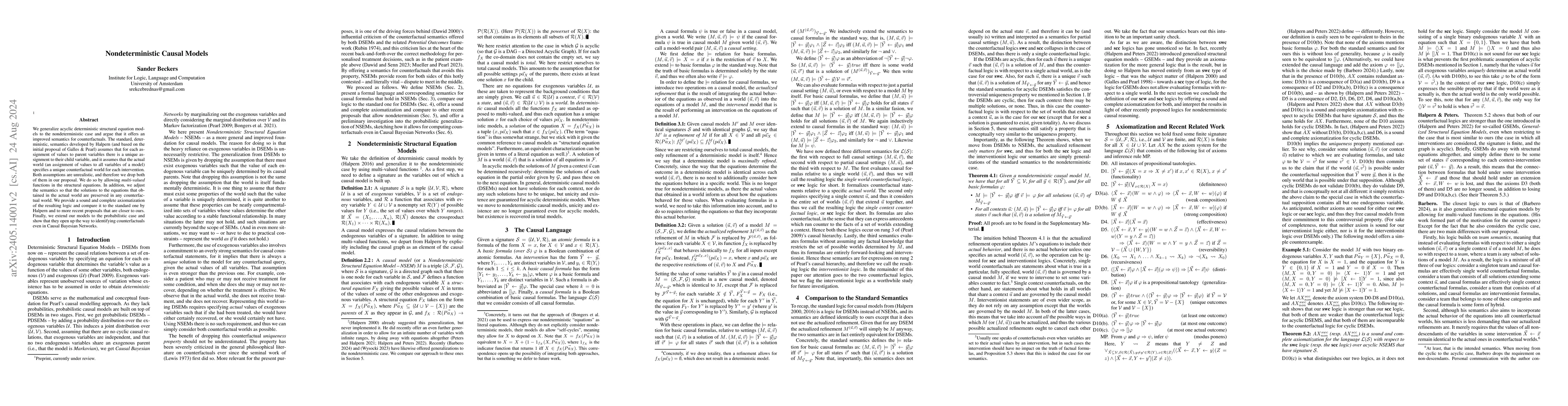 Thumbnail for Nondeterministic Causal Models