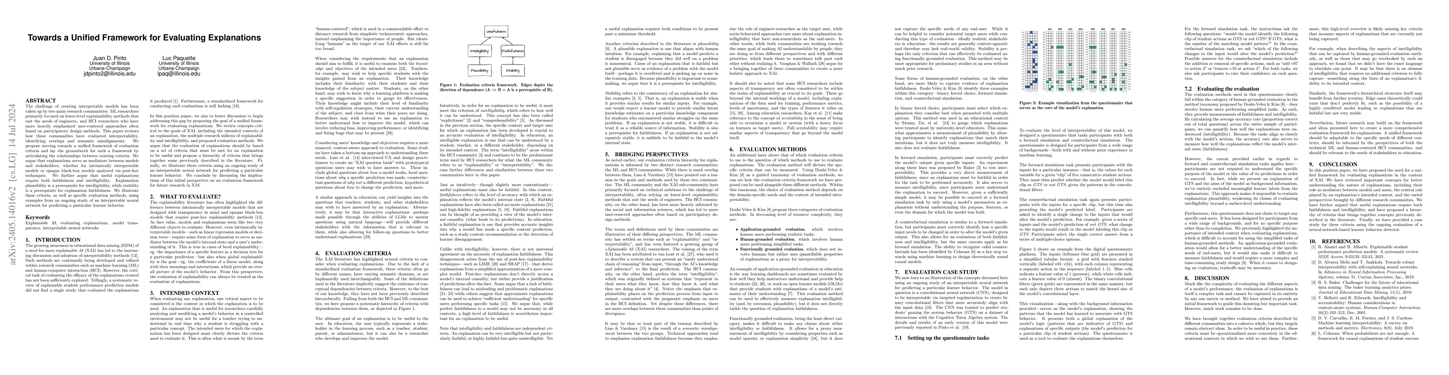 Thumbnail for Towards a Unified Framework for Evaluating Explanations