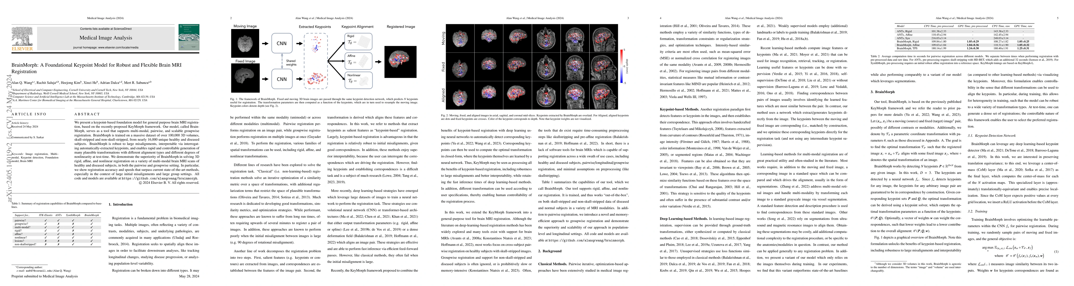 Thumbnail for BrainMorph: A Foundational Keypoint Model for Robust and Flexible Brain
  MRI Registration