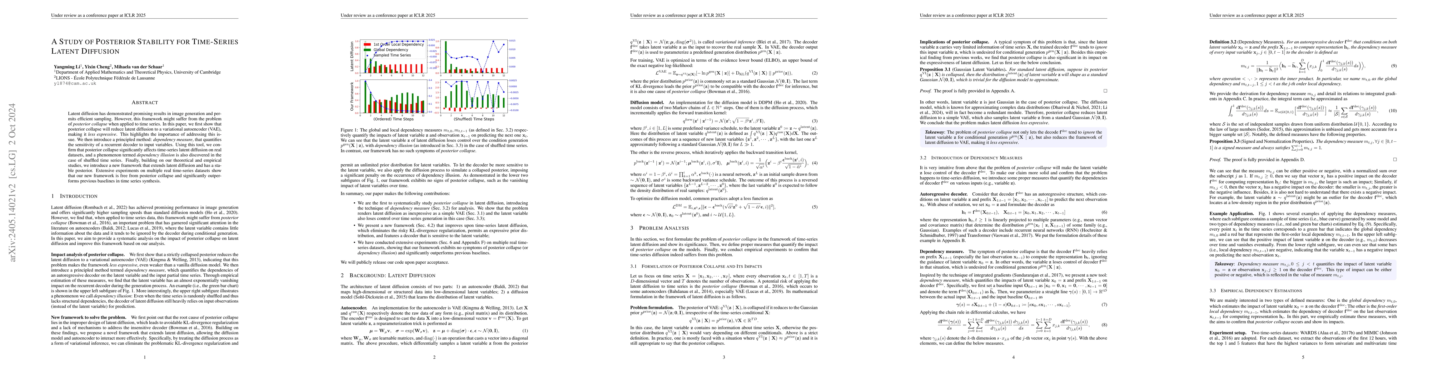 Thumbnail for A Study of Posterior Stability for Time-Series Latent Diffusion