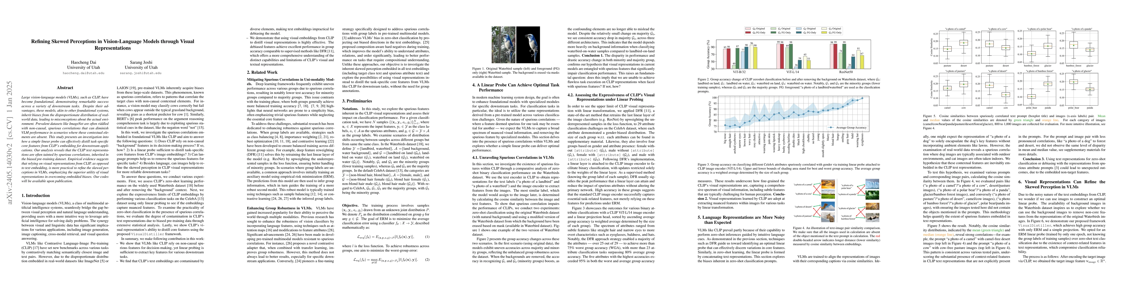 Thumbnail for Refining Skewed Perceptions in Vision-Language Models through Visual
  Representations