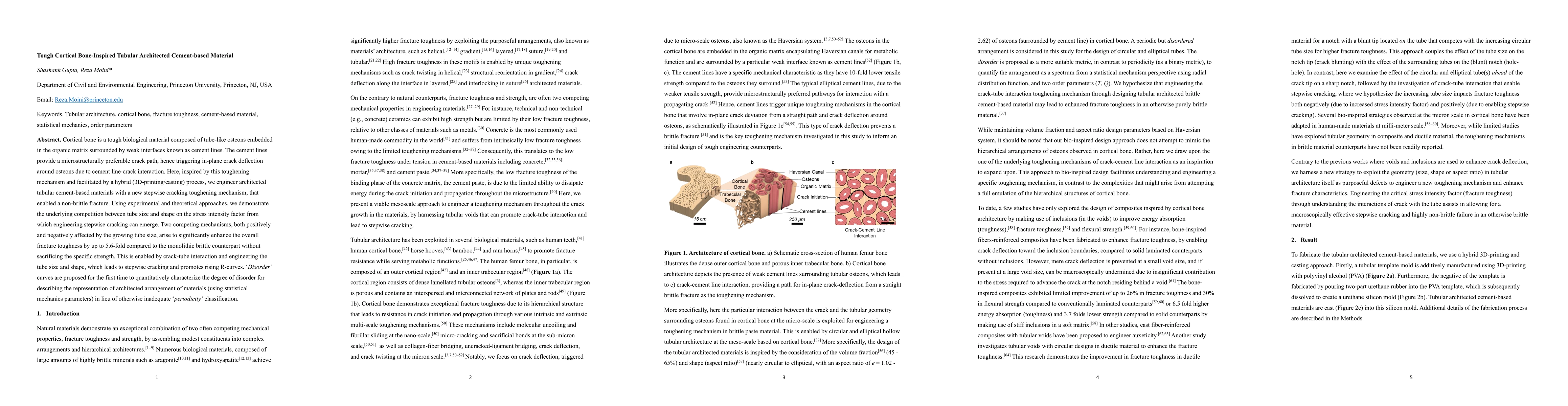 Thumbnail for Tough Cortical Bone-Inspired Tubular Architected Cement-based Material