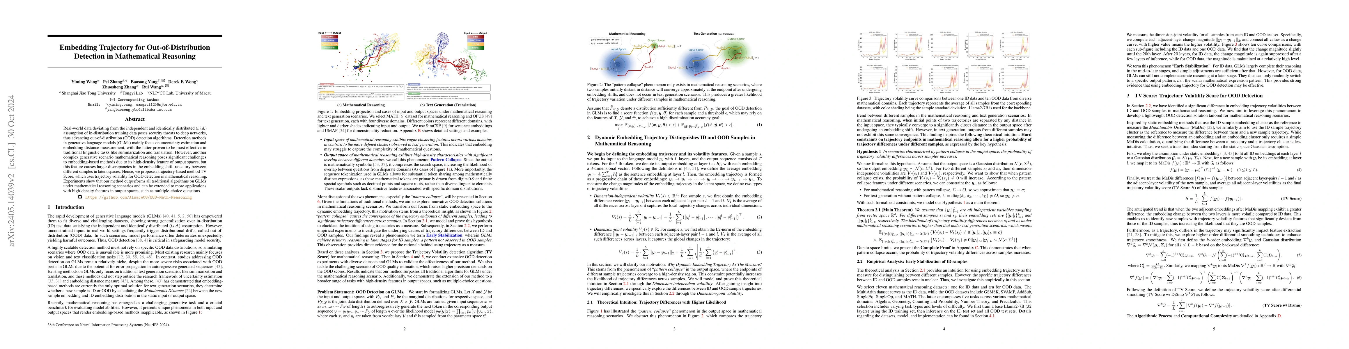 Thumbnail for Trajectory Volatility for Out-of-Distribution Detection in Mathematical
  Reasoning