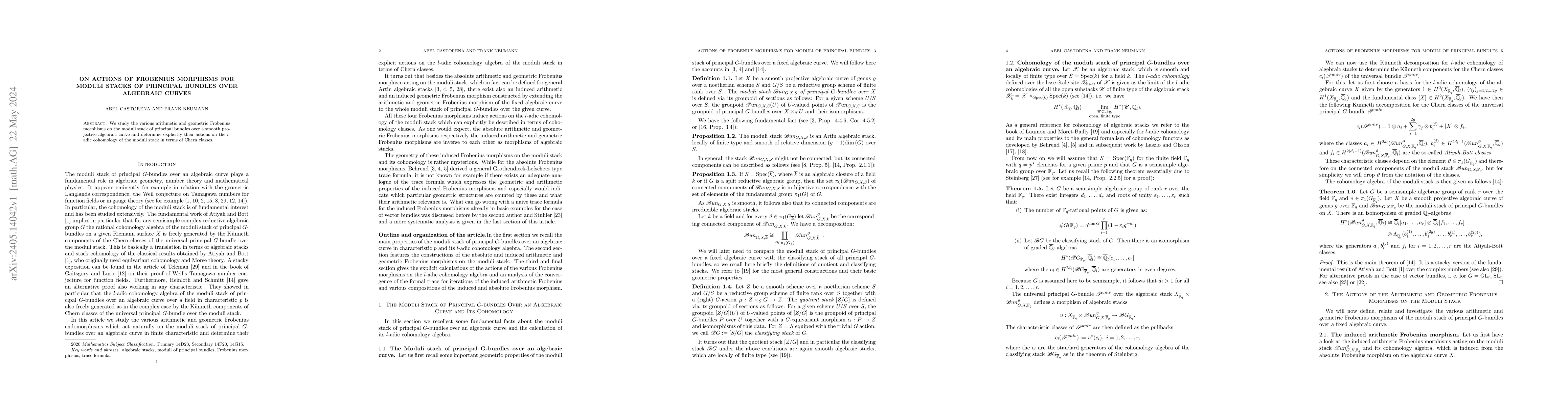 Thumbnail for On actions of Frobenius morphisms for moduli stacks of principal bundles
  over algebraic curves
