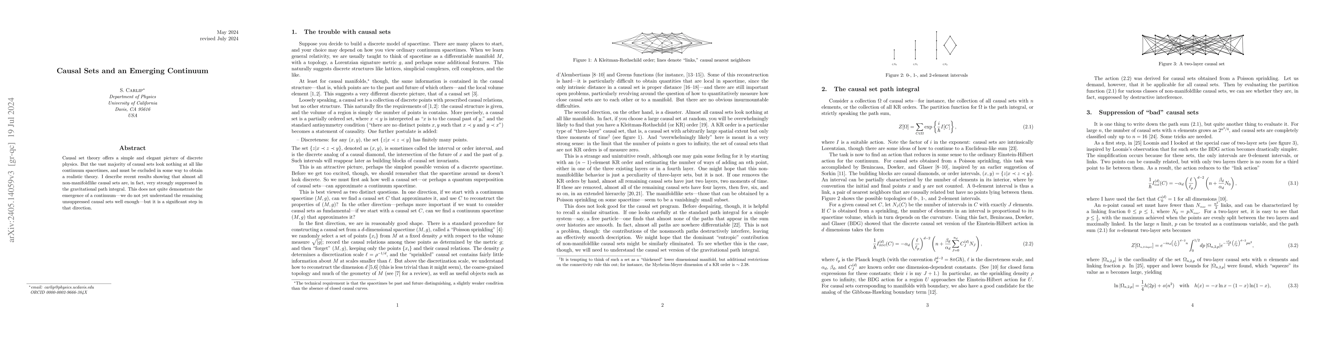 Thumbnail for Causal Sets and an Emerging Continuum