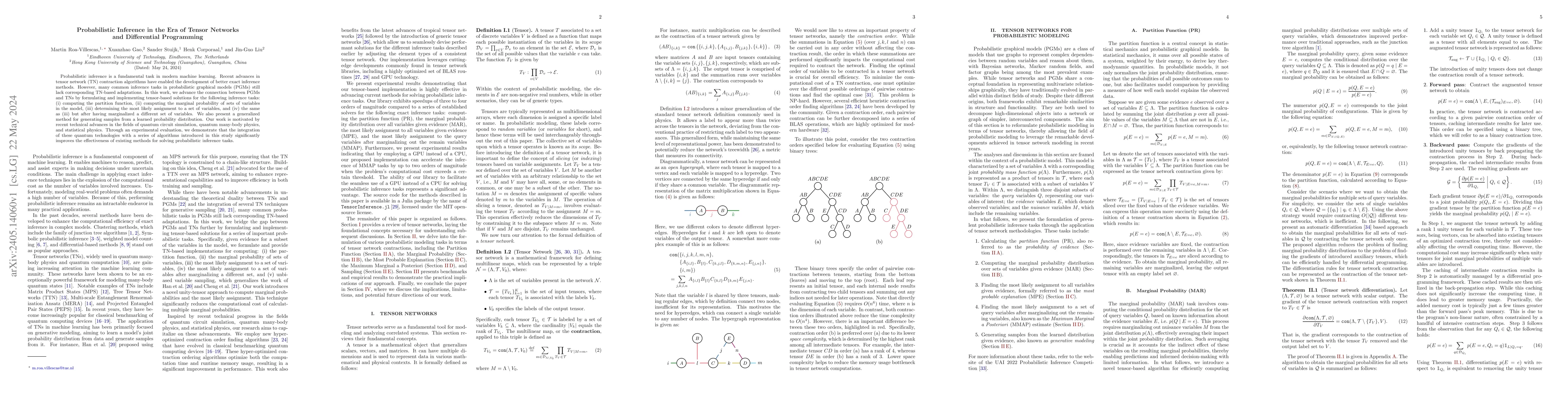 Thumbnail for Probabilistic Inference in the Era of Tensor Networks and Differential
  Programming