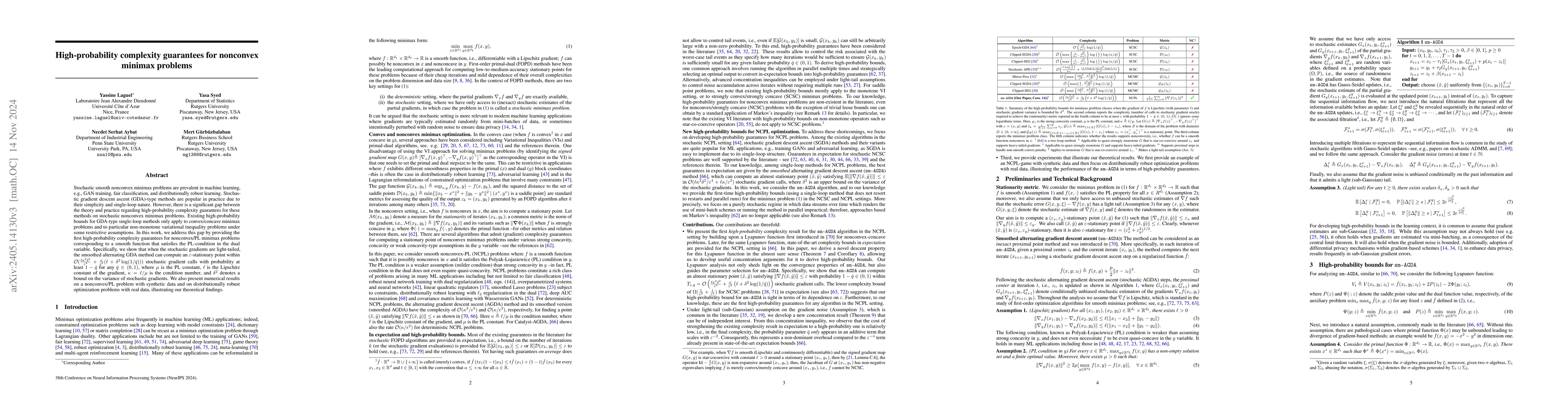 Thumbnail for High-probability complexity guarantees for nonconvex minimax problems