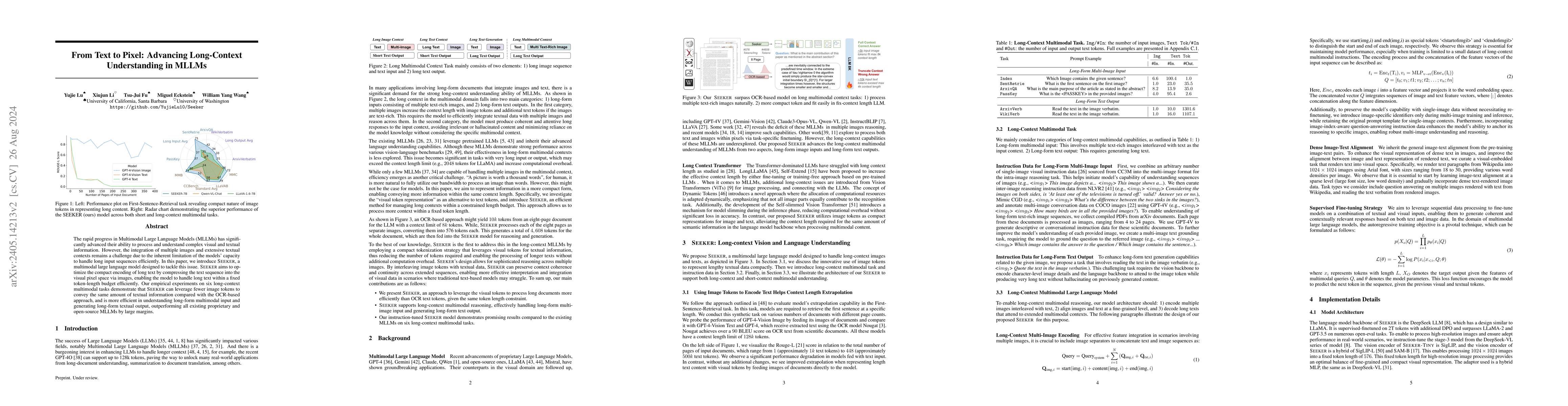Thumbnail for From Text to Pixel: Advancing Long-Context Understanding in MLLMs