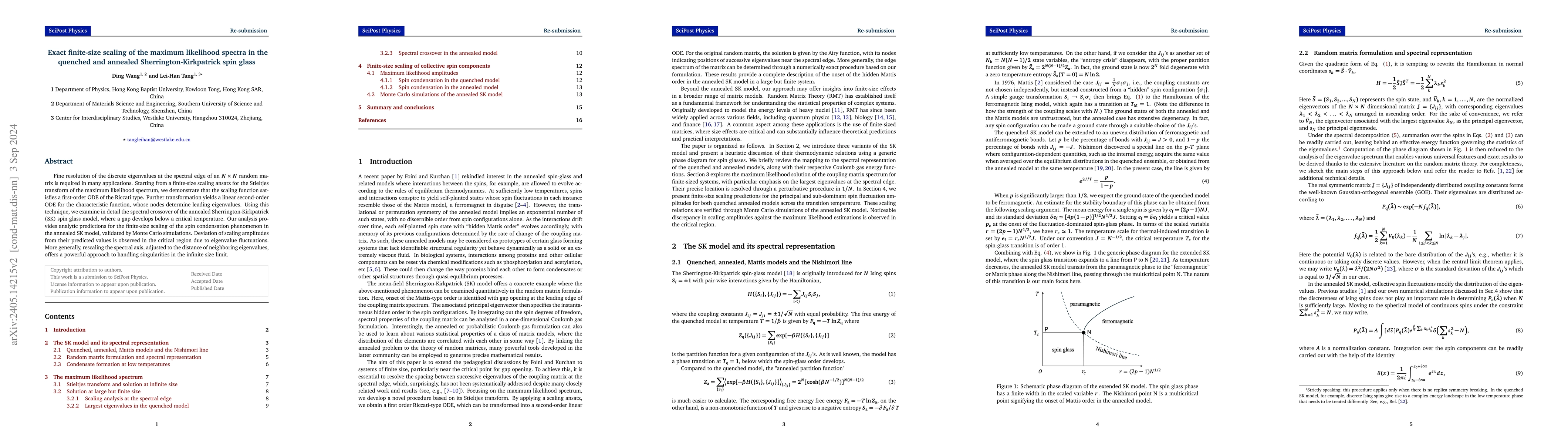 Thumbnail for Exact finite-size scaling spectra in the quenched and annealed
  Sherrington-Kirkpatrick spin glass