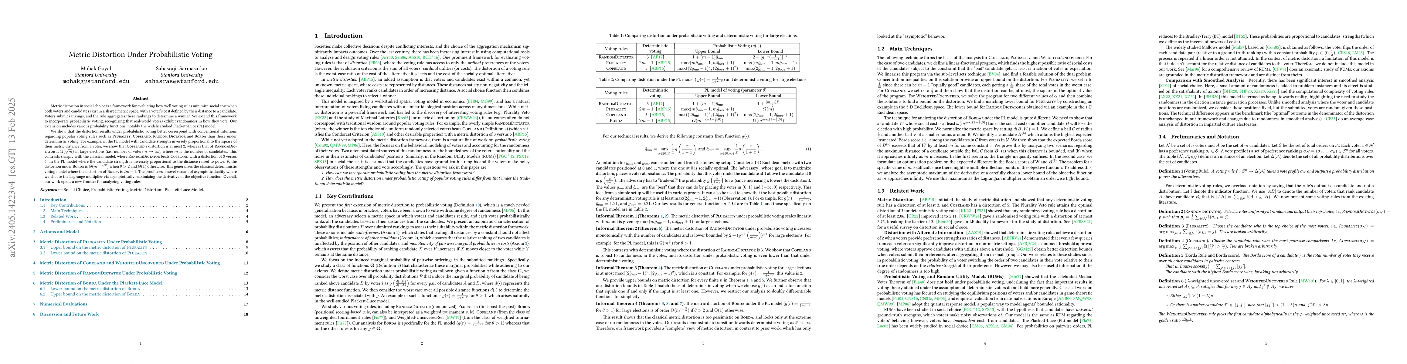 Thumbnail for Metric distortion Under Probabilistic Voting