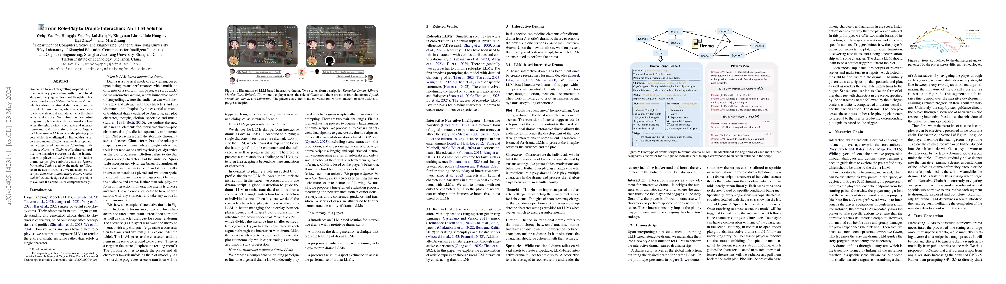 Thumbnail for From Role-Play to Drama-Interaction: An LLM Solution
