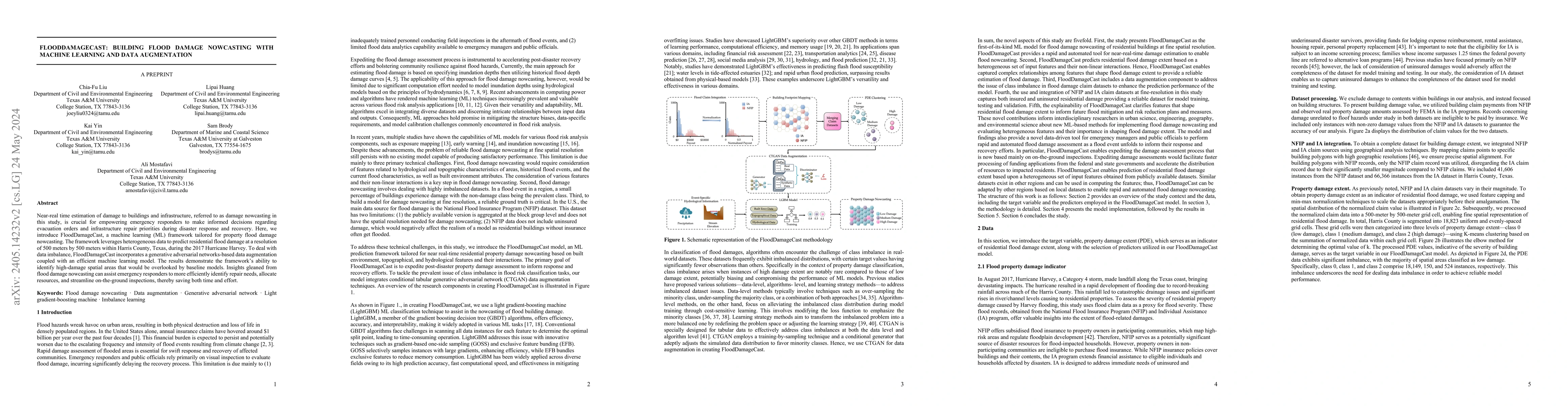 Thumbnail for FloodDamageCast: Building Flood Damage Nowcasting with Machine Learning
  and Data Augmentation