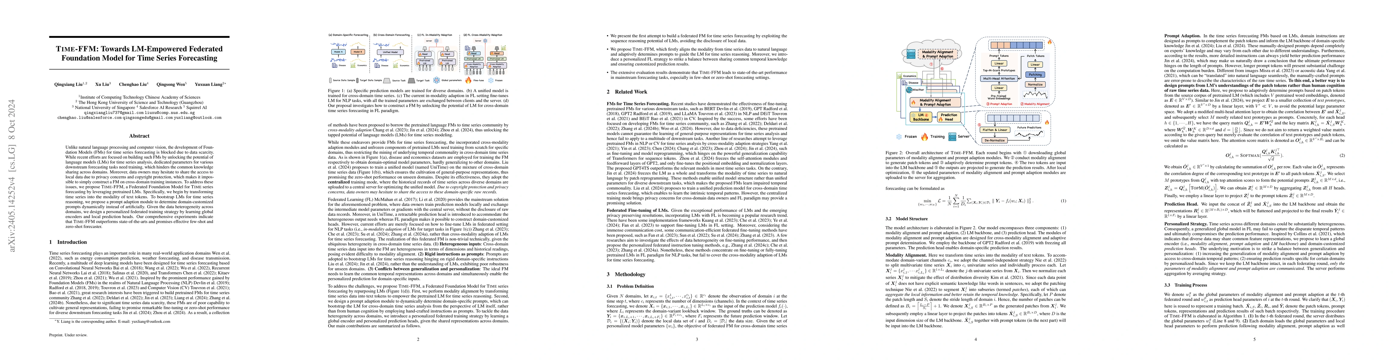 Thumbnail for Time-FFM: Towards LM-Empowered Federated Foundation Model for Time
  Series Forecasting