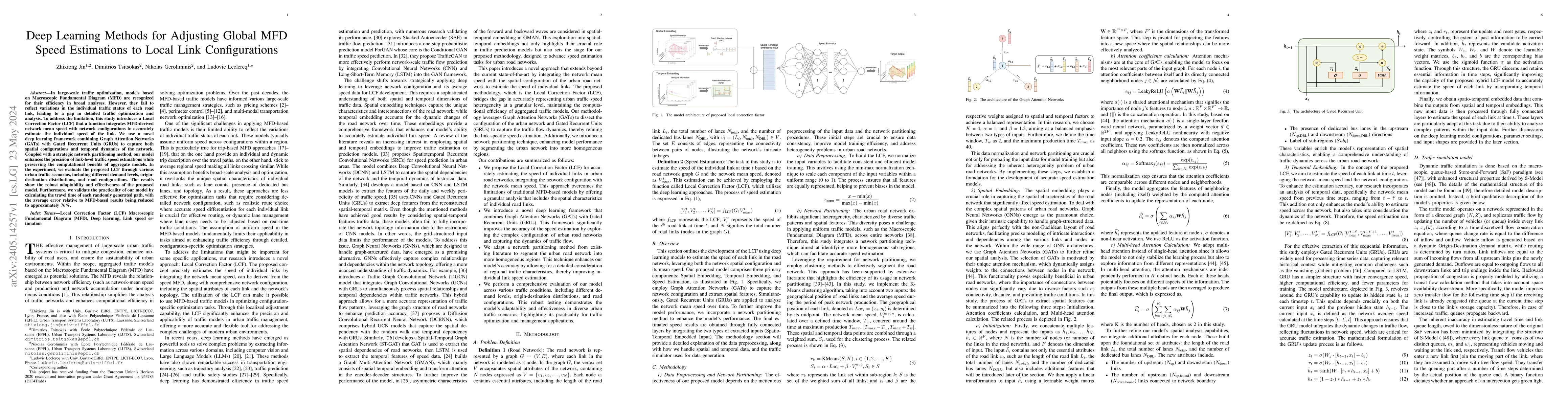 Thumbnail for Deep Learning Methods for Adjusting Global MFD Speed Estimations to
  Local Link Configurations