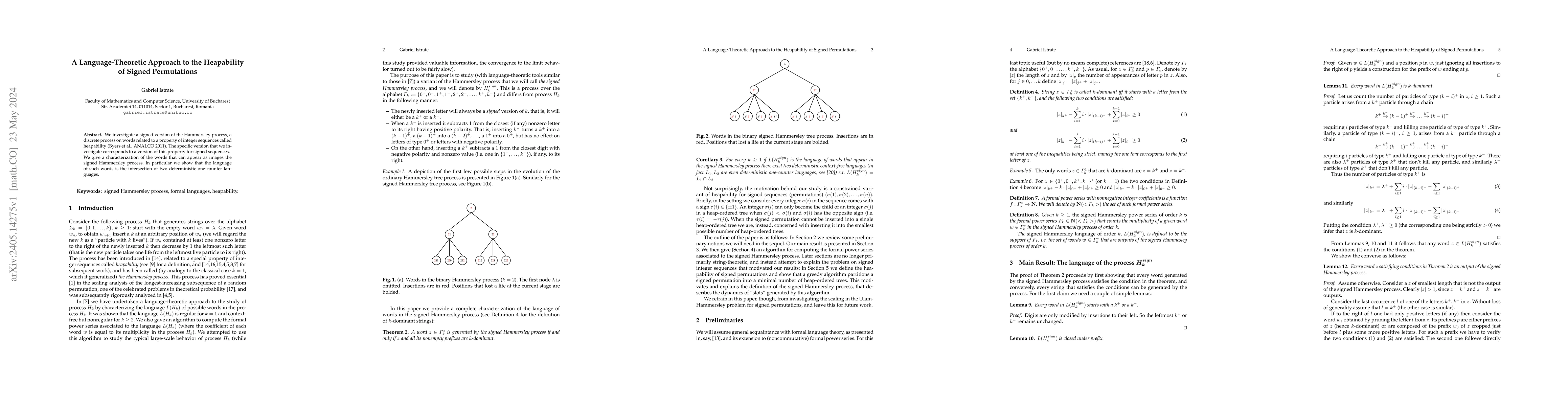 Thumbnail for A Language-Theoretic Approach to the Heapability of Signed Permutations