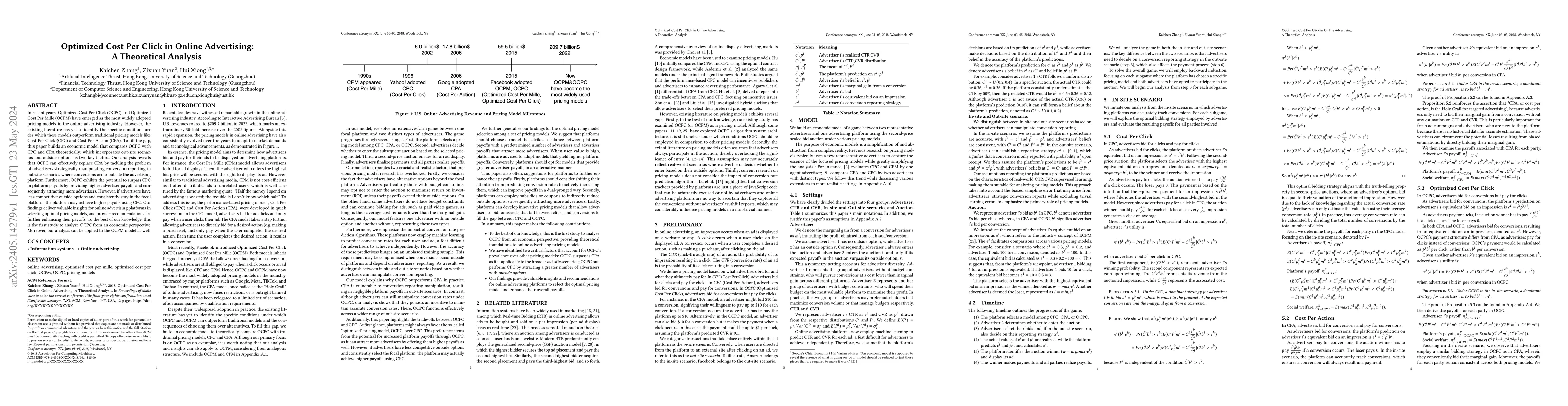 Thumbnail for Optimized Cost Per Click in Online Advertising: A Theoretical Analysis