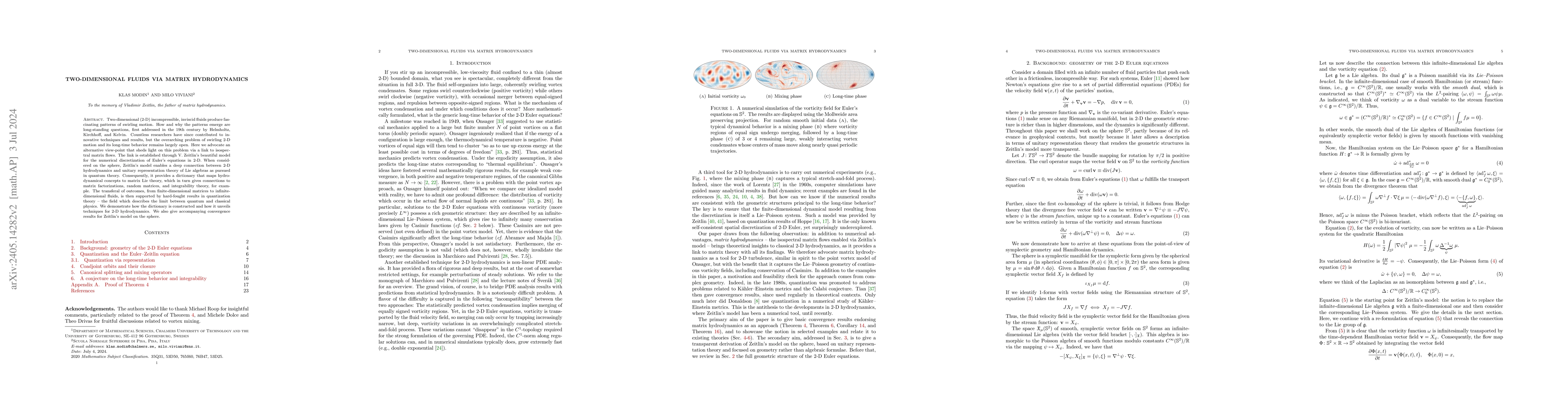 Thumbnail for Two-dimensional fluids via matrix hydrodynamics