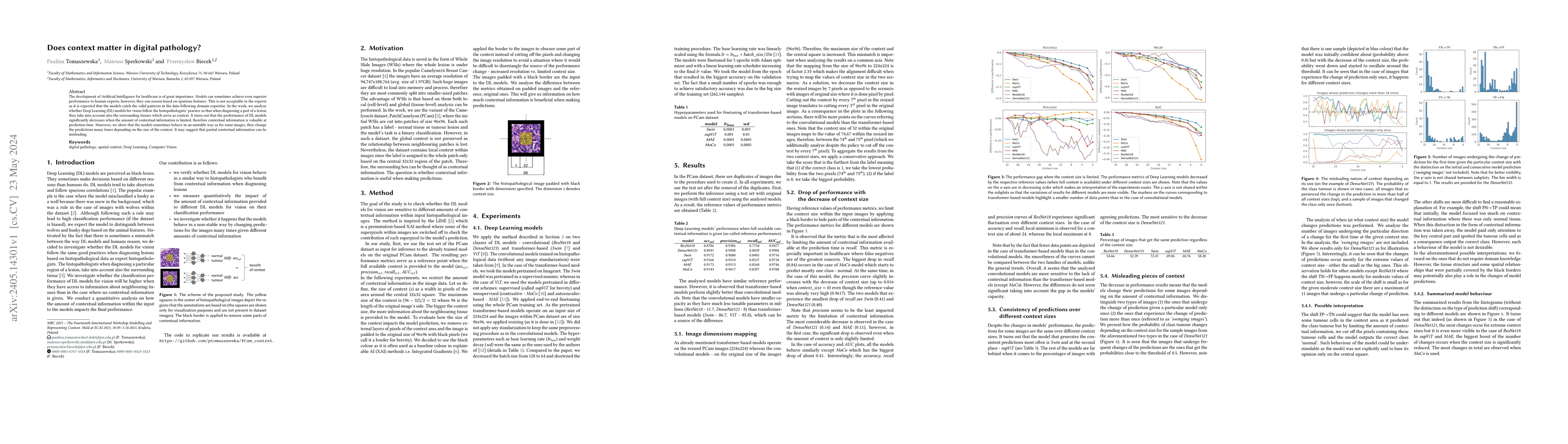 Thumbnail for Does context matter in digital pathology?