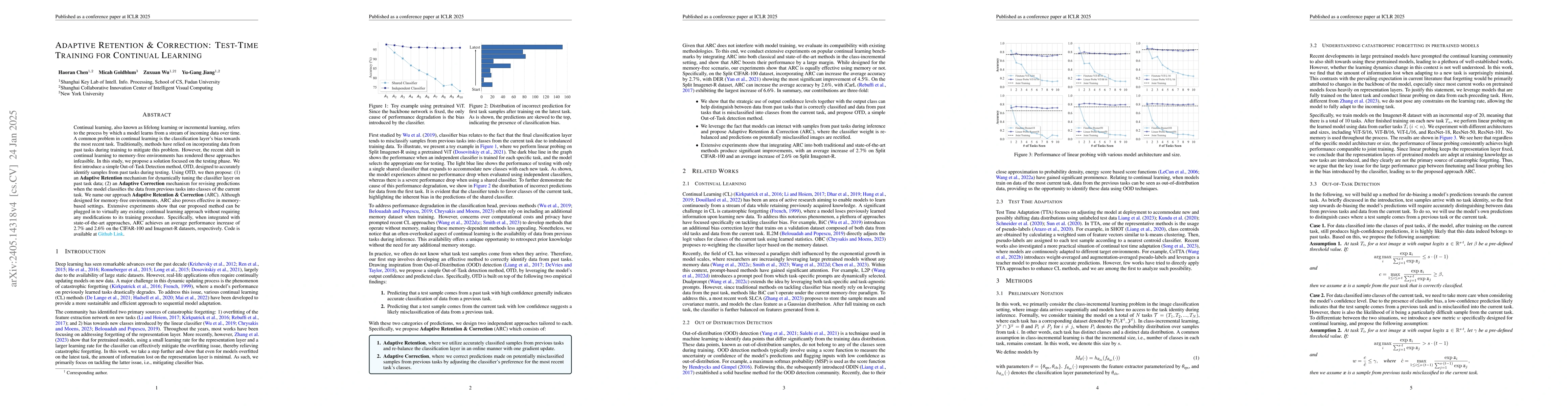 Thumbnail for Adaptive Rentention & Correction for Continual Learning