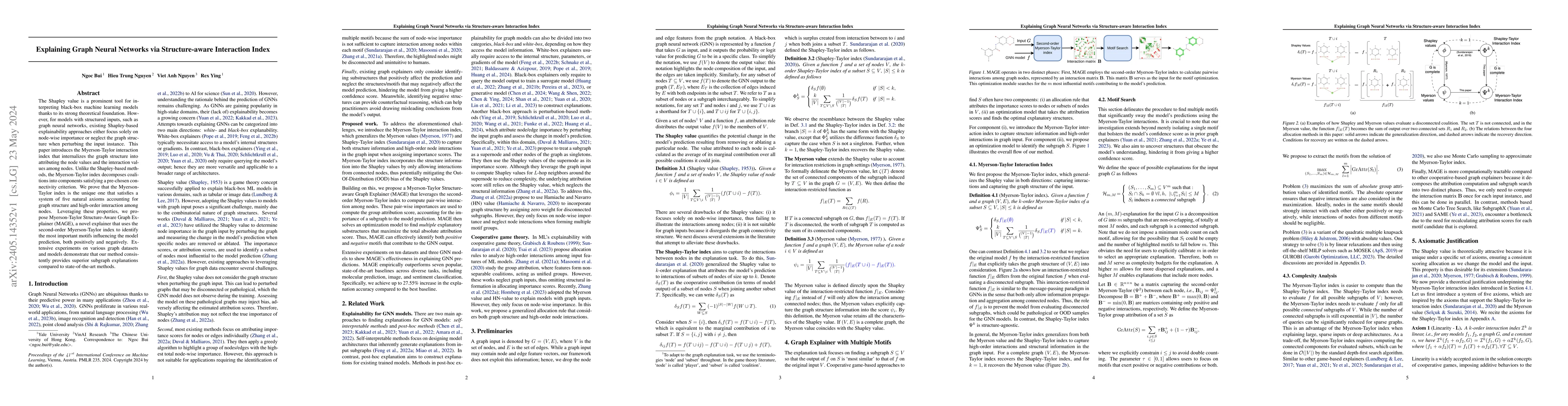 Thumbnail for Explaining Graph Neural Networks via Structure-aware Interaction Index