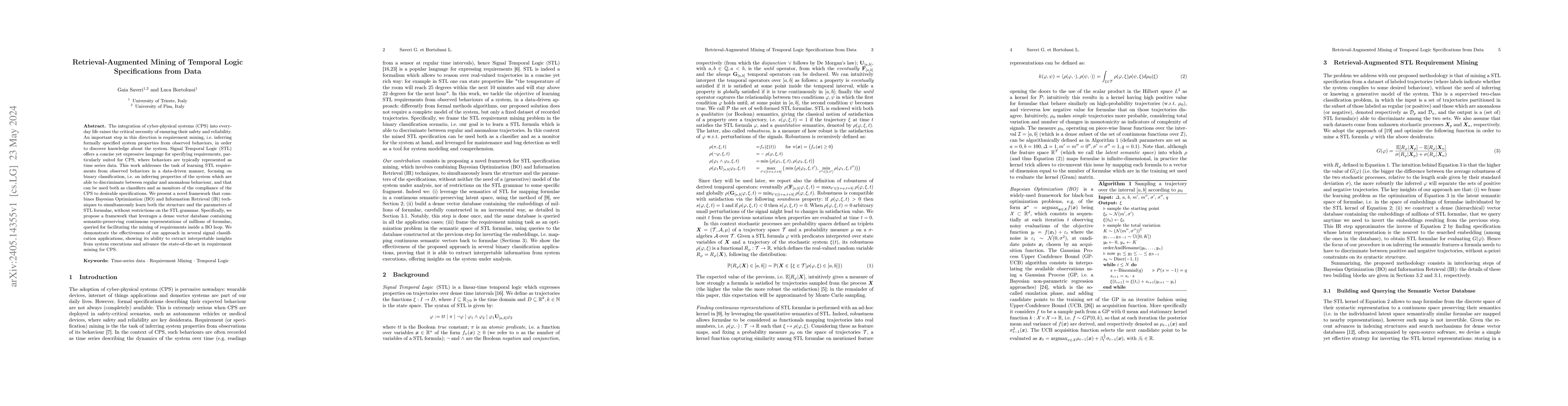 Thumbnail for Retrieval-Augmented Mining of Temporal Logic Specifications from Data