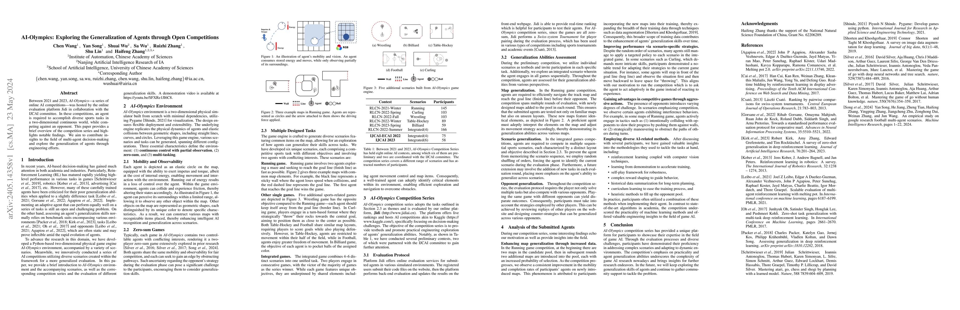 Thumbnail for AI-Olympics: Exploring the Generalization of Agents through Open
  Competitions