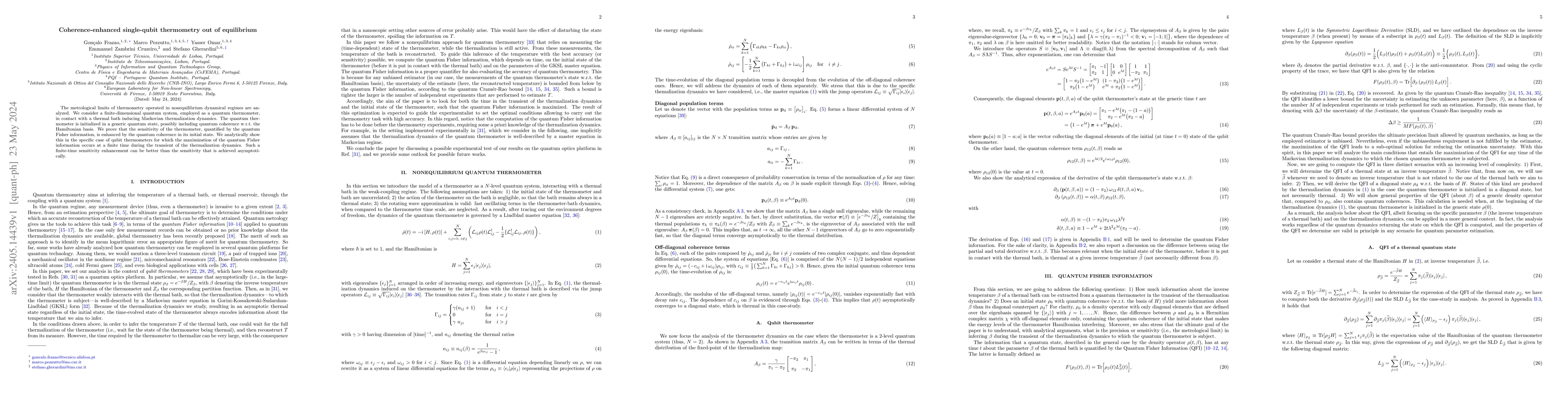 Thumbnail for Coherence-enhanced single-qubit thermometry out of equilibrium