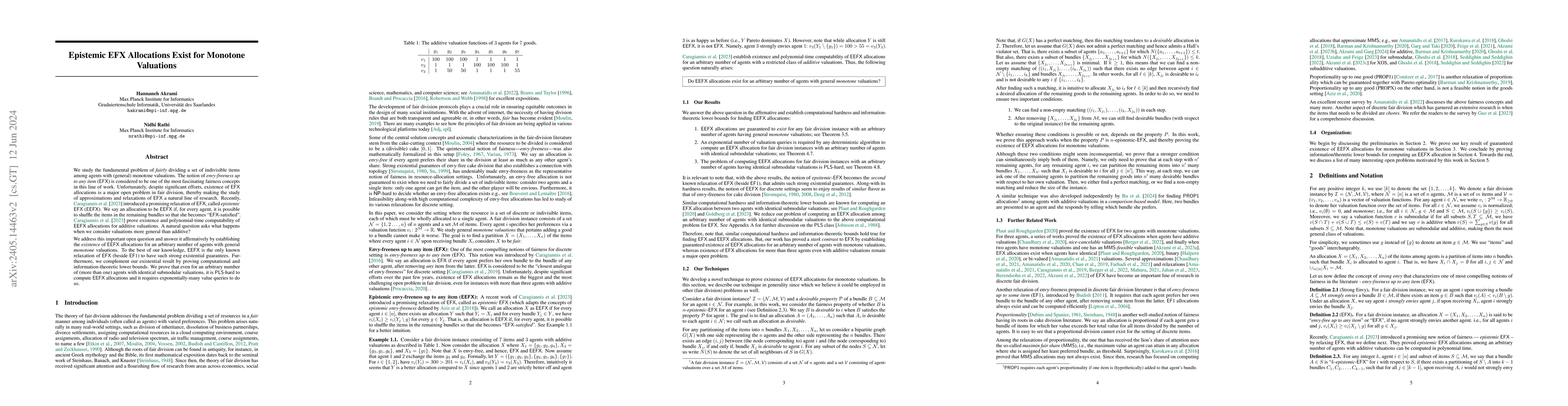 Thumbnail for Epistemic EFX Allocations Exist for Monotone Valuations
