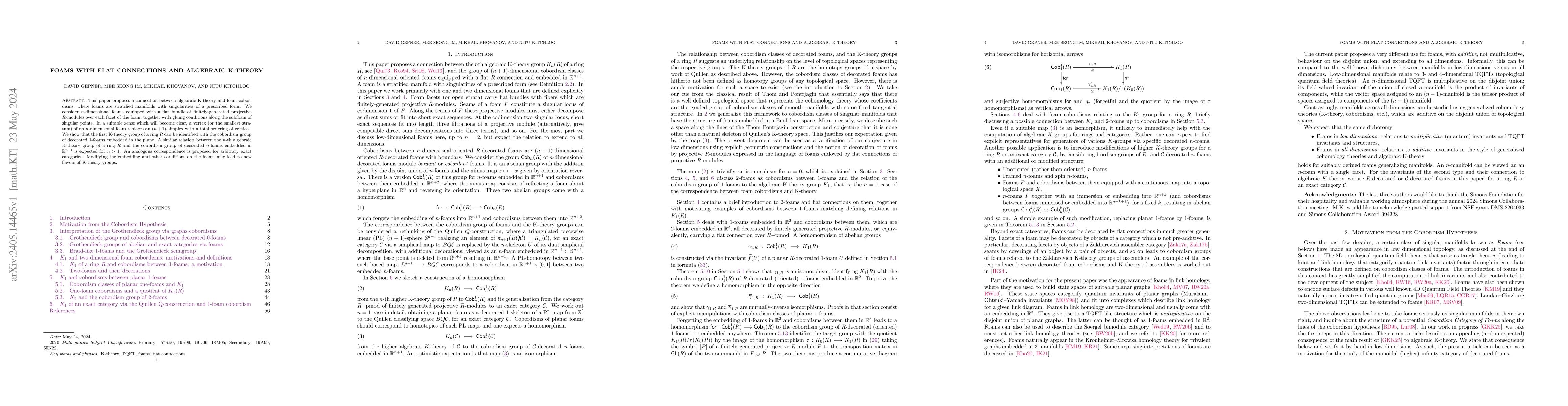 Thumbnail for Foams with flat connections and algebraic K-theory