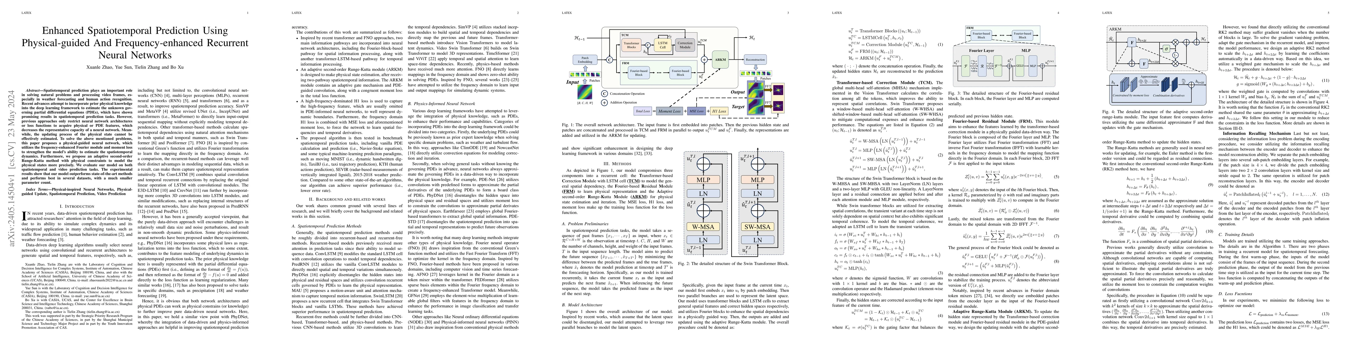 Thumbnail for Enhanced Spatiotemporal Prediction Using Physical-guided And
  Frequency-enhanced Recurrent Neural Networks