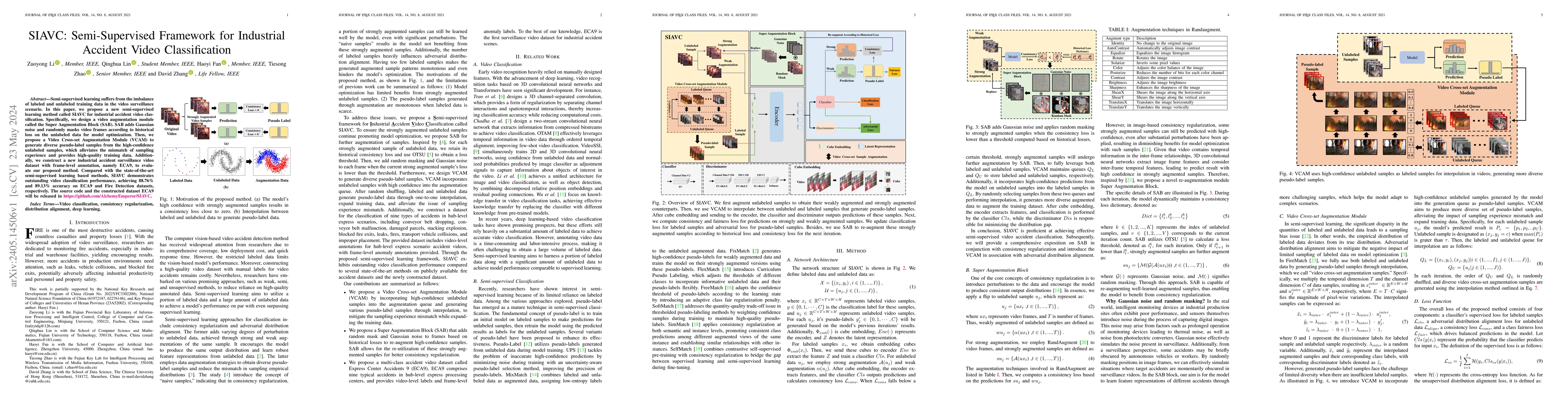 Thumbnail for SIAVC: Semi-Supervised Framework for Industrial Accident Video
  Classification