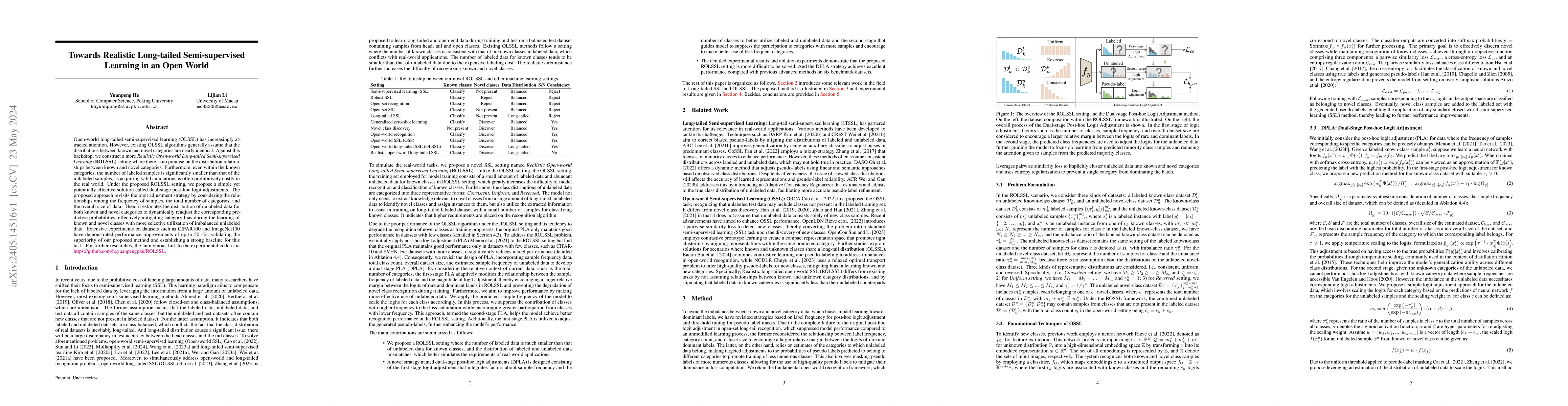 Thumbnail for Towards Realistic Long-tailed Semi-supervised Learning in an Open World