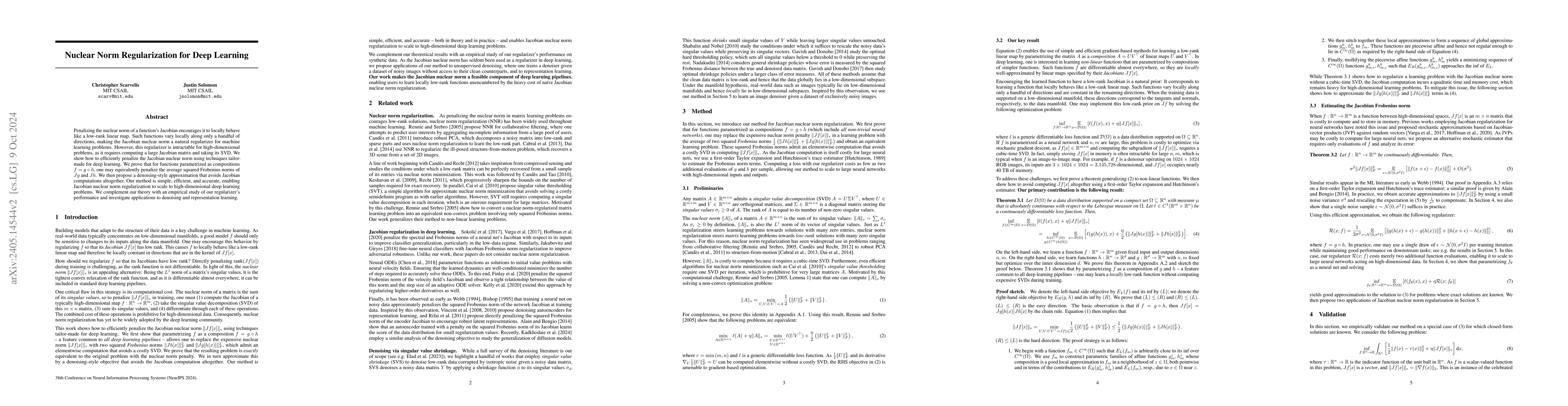 Thumbnail for Nuclear Norm Regularization for Deep Learning