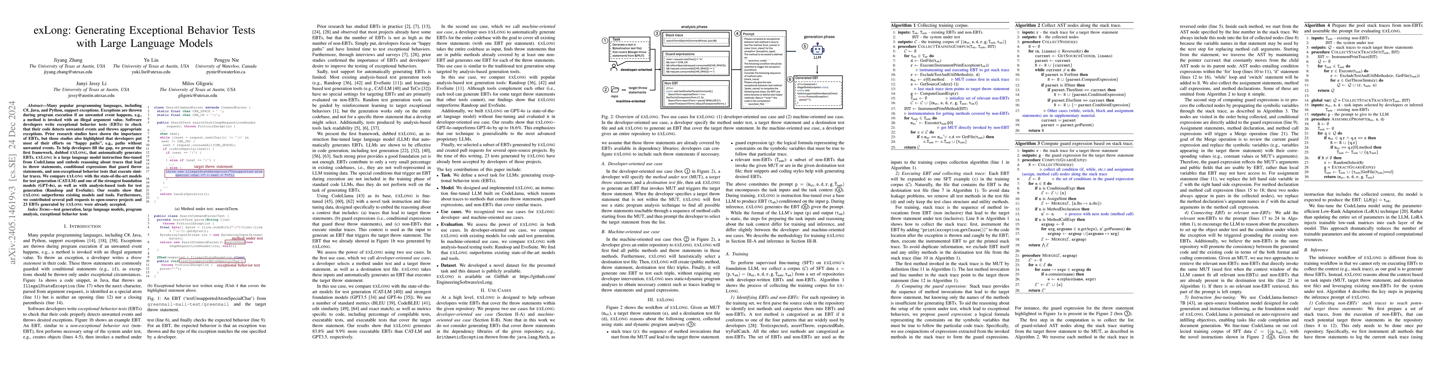 Thumbnail for Generating Exceptional Behavior Tests with Reasoning Augmented Large
  Language Models