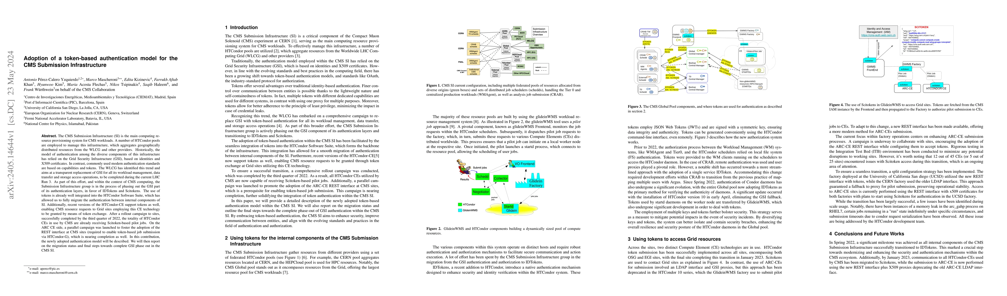 Thumbnail for Adoption of a token-based authentication model for the CMS Submission
  Infrastructure
