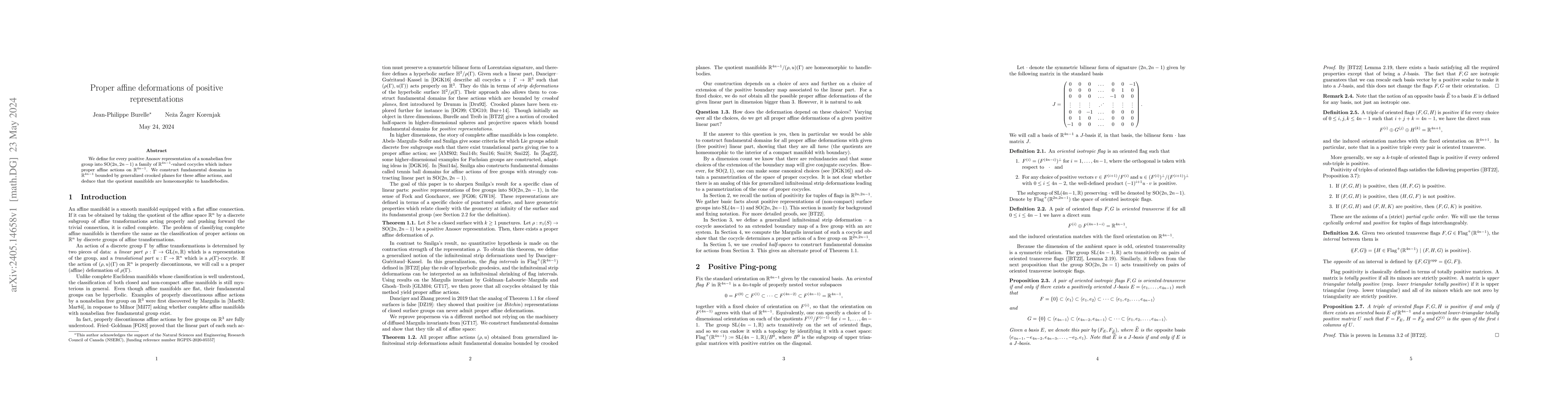 Thumbnail for Proper affine deformations of positive representations