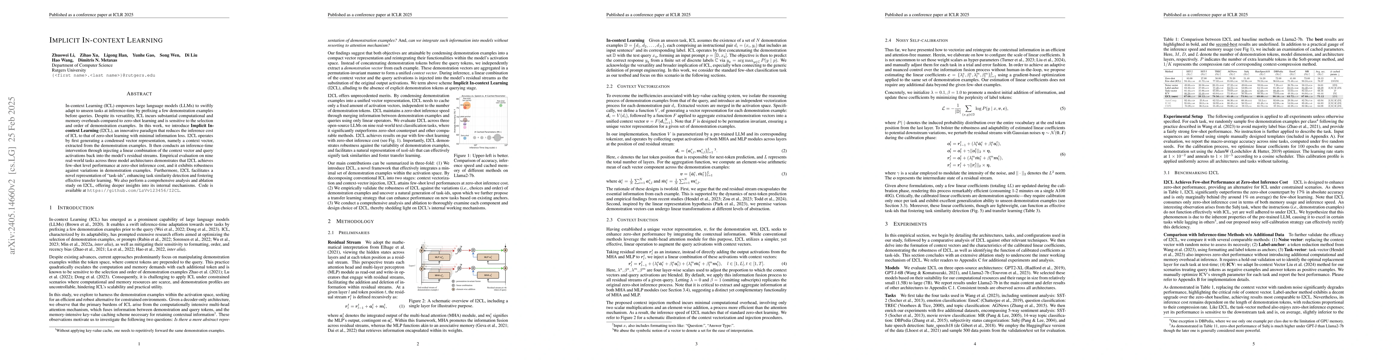 Thumbnail for Implicit In-context Learning