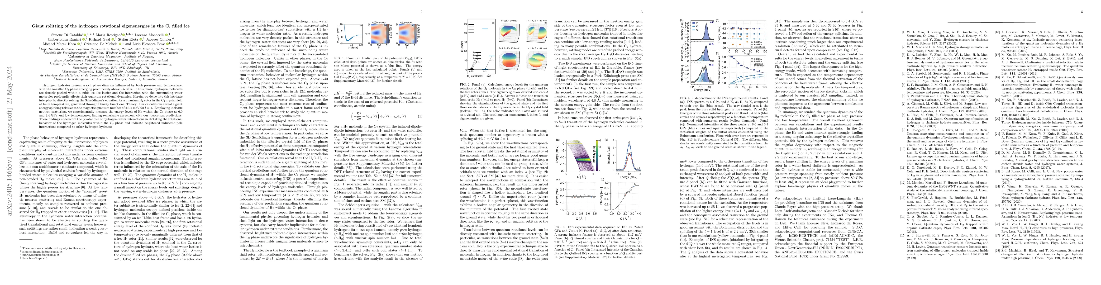 Thumbnail for Giant splitting of the hydrogen rotational eigenenergies in the C$_2$
  filled ice