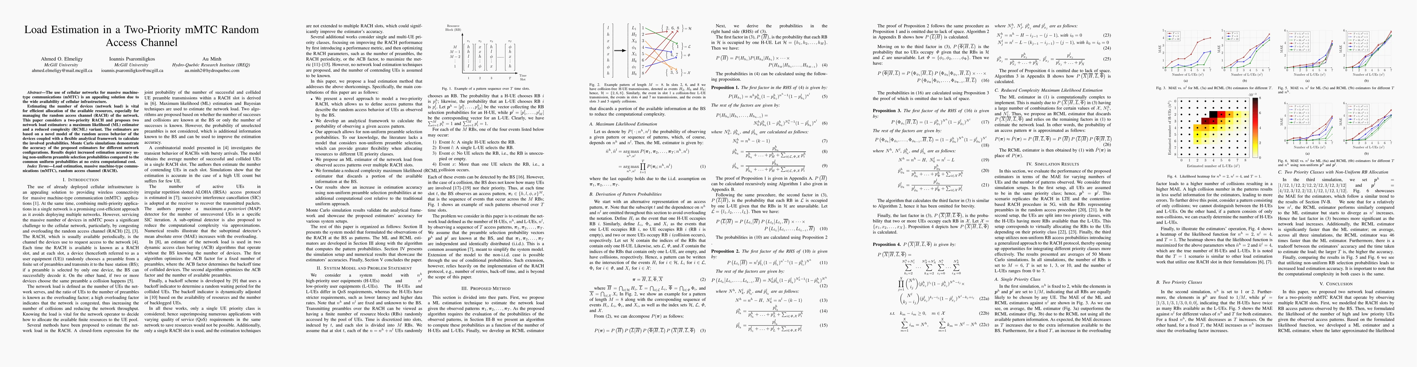 Thumbnail for Load Estimation in a Two-Priority mMTC Random Access Channel