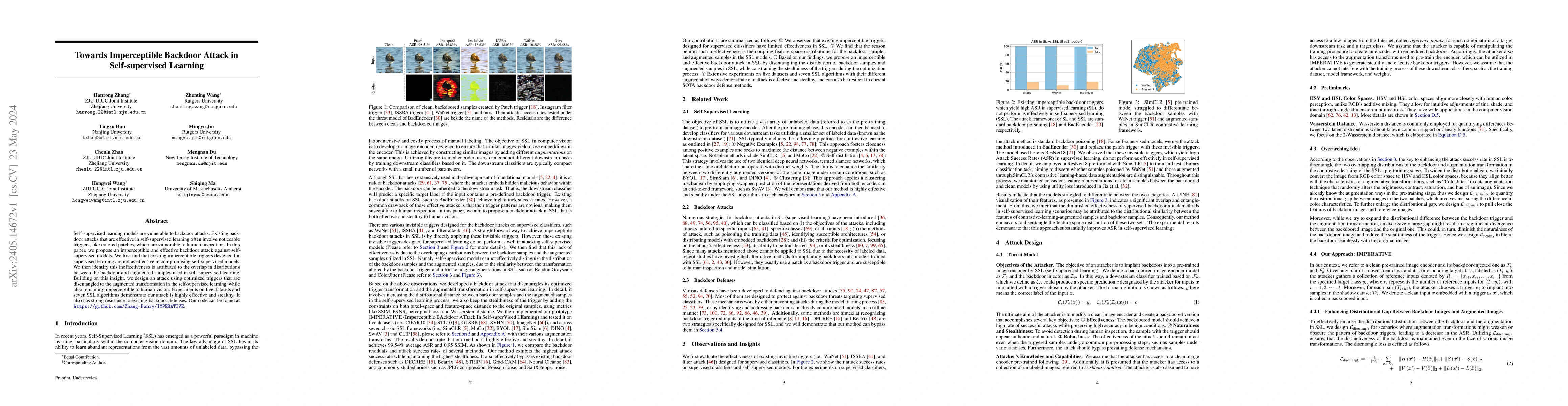 Thumbnail for Towards Imperceptible Backdoor Attack in Self-supervised Learning