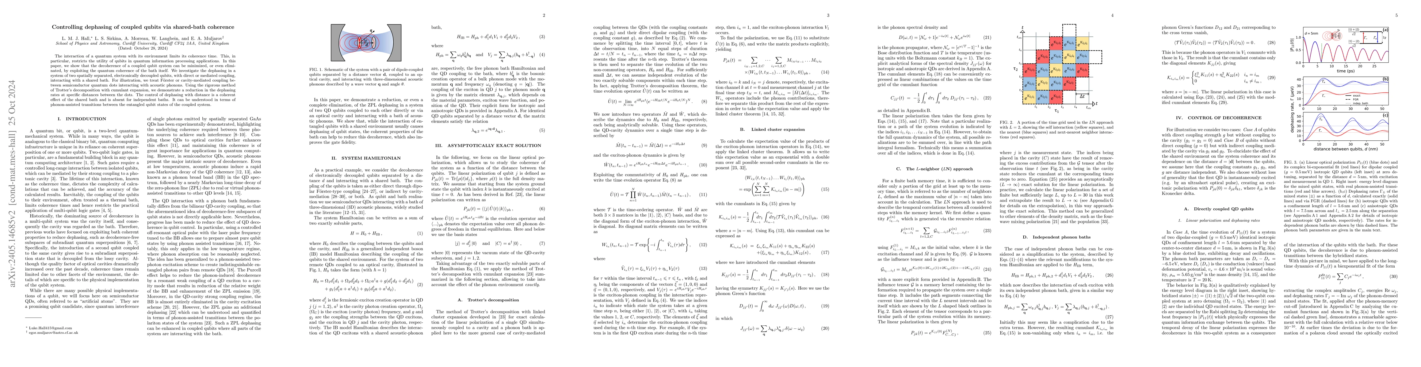 Thumbnail for Controlling dephasing of coupled qubits via shared-bath coherence