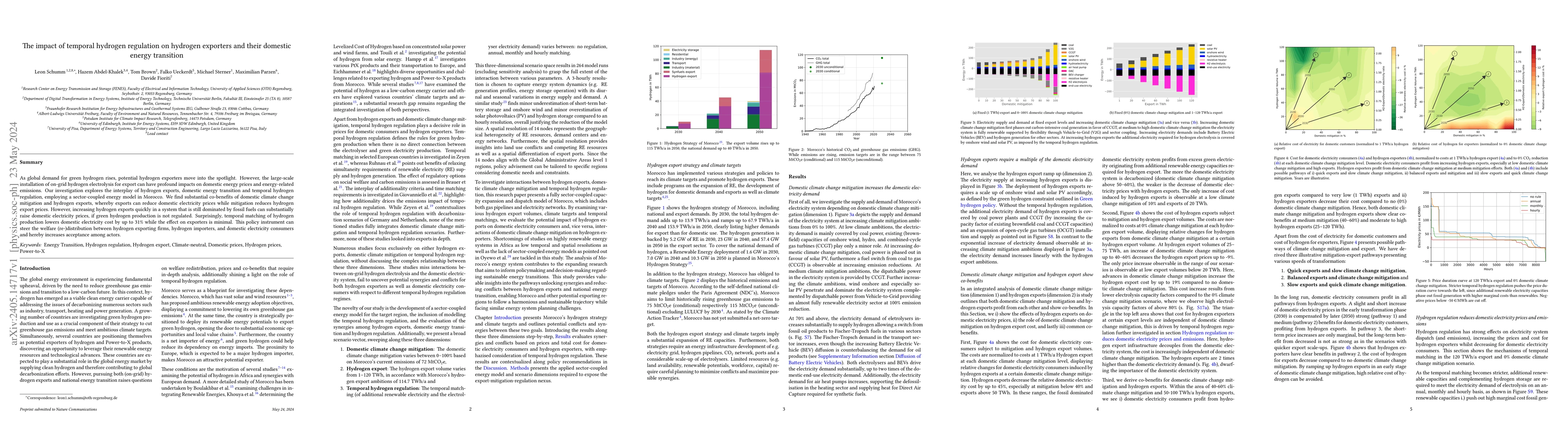 Thumbnail for The impact of temporal hydrogen regulation on hydrogen exporters and
  their domestic energy transition