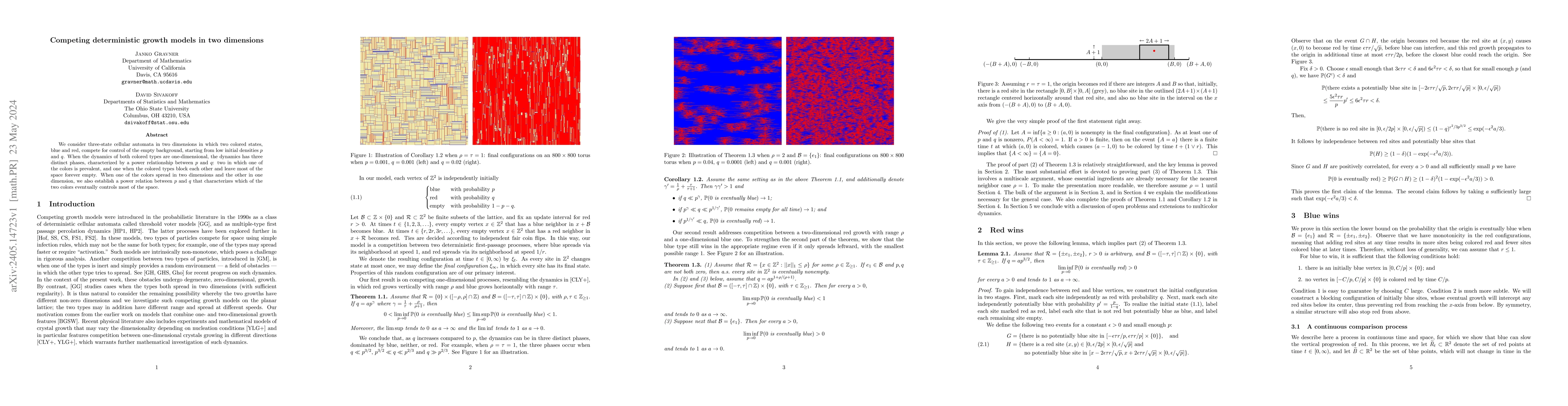 Thumbnail for Competing deterministic growth models in two dimensions