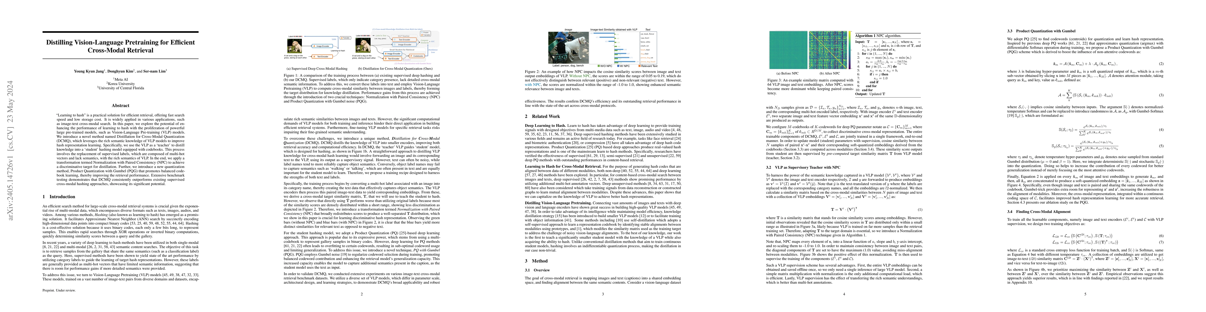Thumbnail for Distilling Vision-Language Pretraining for Efficient Cross-Modal
  Retrieval