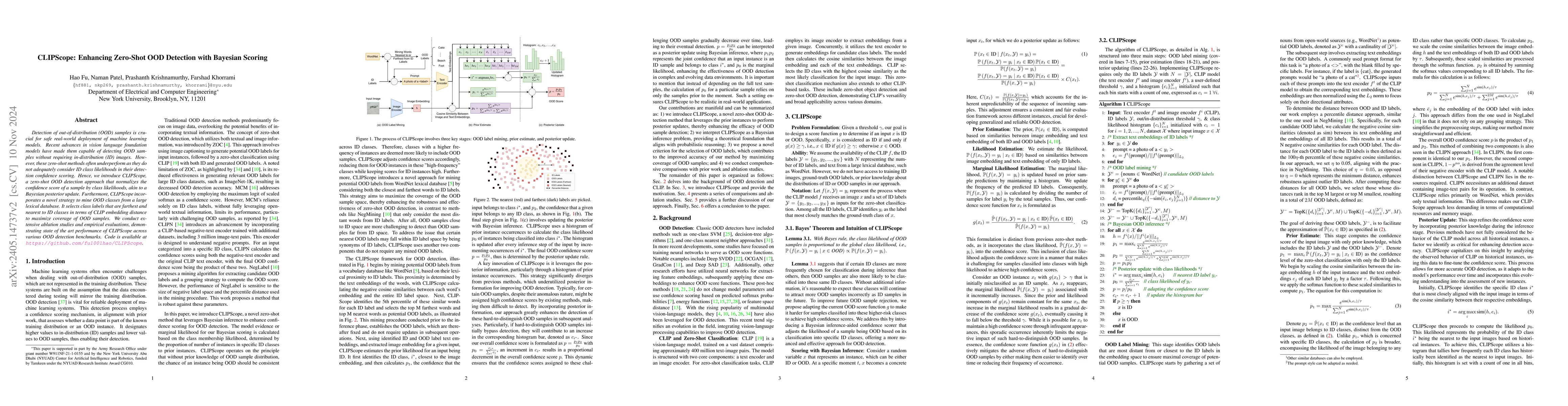 Thumbnail for CLIPScope: Enhancing Zero-Shot OOD Detection with Bayesian Scoring