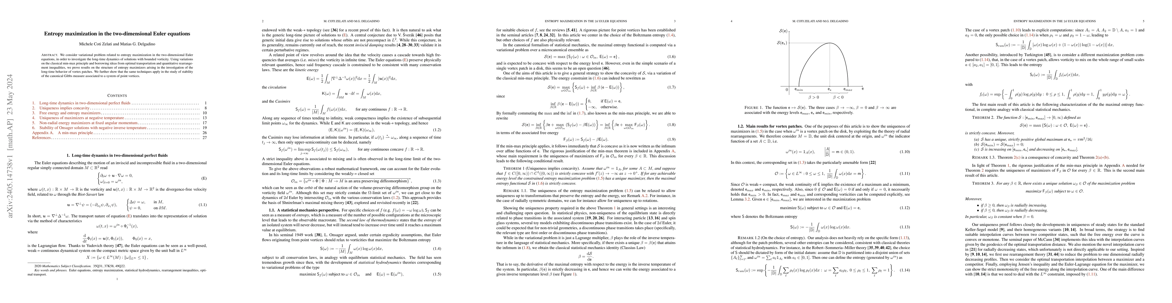 Thumbnail for Entropy maximization in the two-dimensional Euler equations